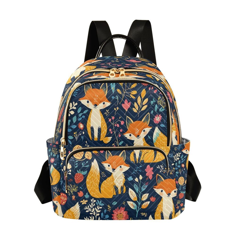 3456 Fox Mini Backpack Purse Travel Bag Lightweight Shoulder Bag Fashion